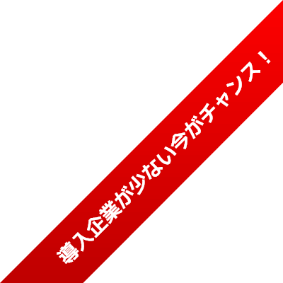 導入企業が少ない今がチャンス!